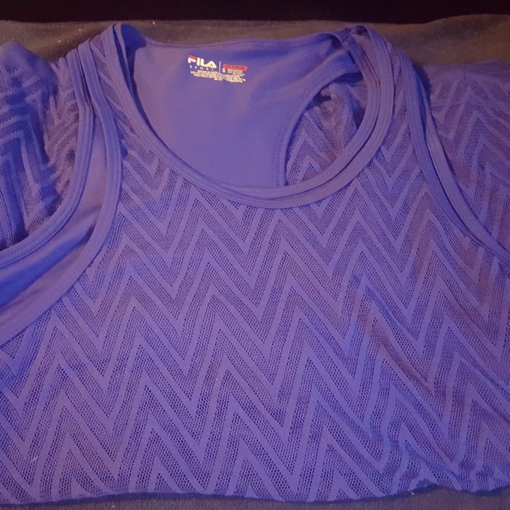 purple Fila Tank Top